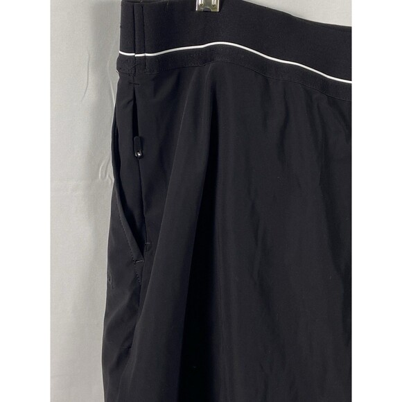 Women’s Black Resort Skort Sz XL 2 Slash Pockets 2 Zip Pockets Pull On Stretch - Picture 3 of 3
